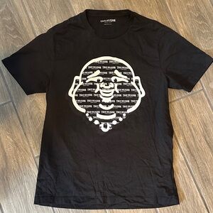 True Religion Black Buddha Graphic Tee Size Medium.